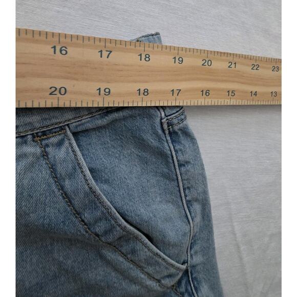 American Eagle Denim Jogger High Rise Light Denim Jeans Size 18 Plus Cargo NEW - Picture 6 of 14